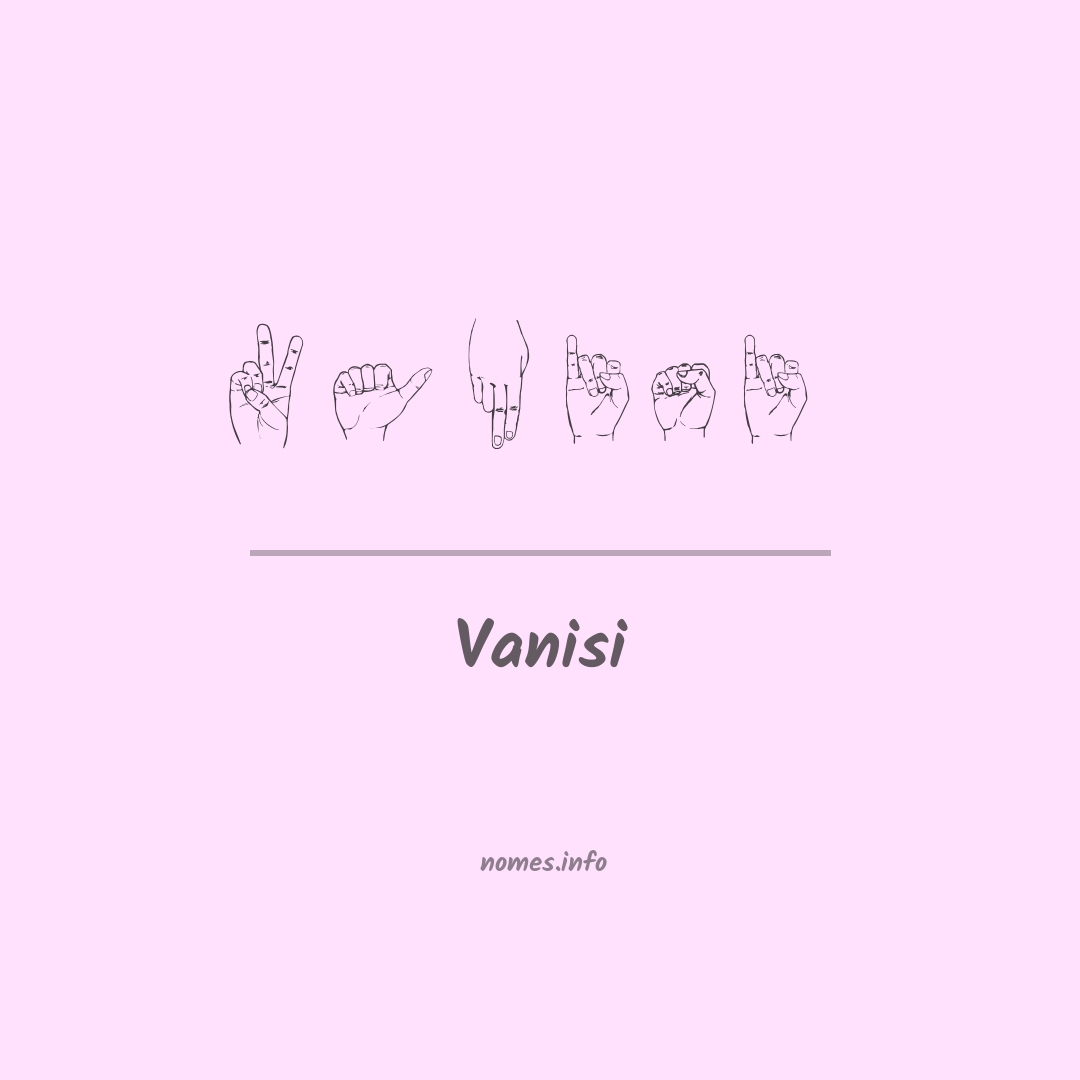 Vanisi em Libras