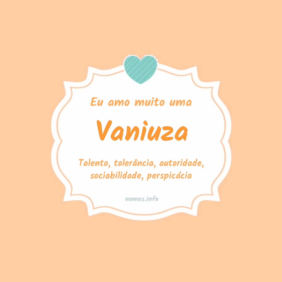 Eu amo muito Vaniuza