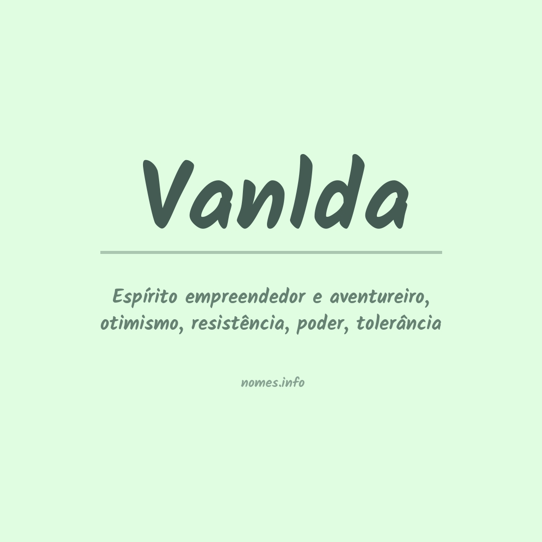Significado do nome Vanlda