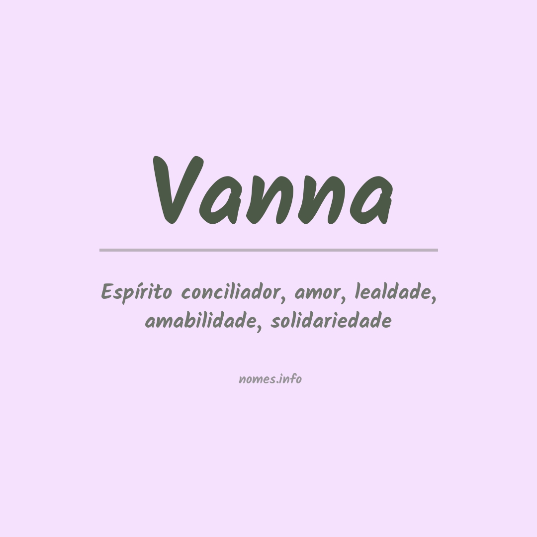 Significado do nome Vanna