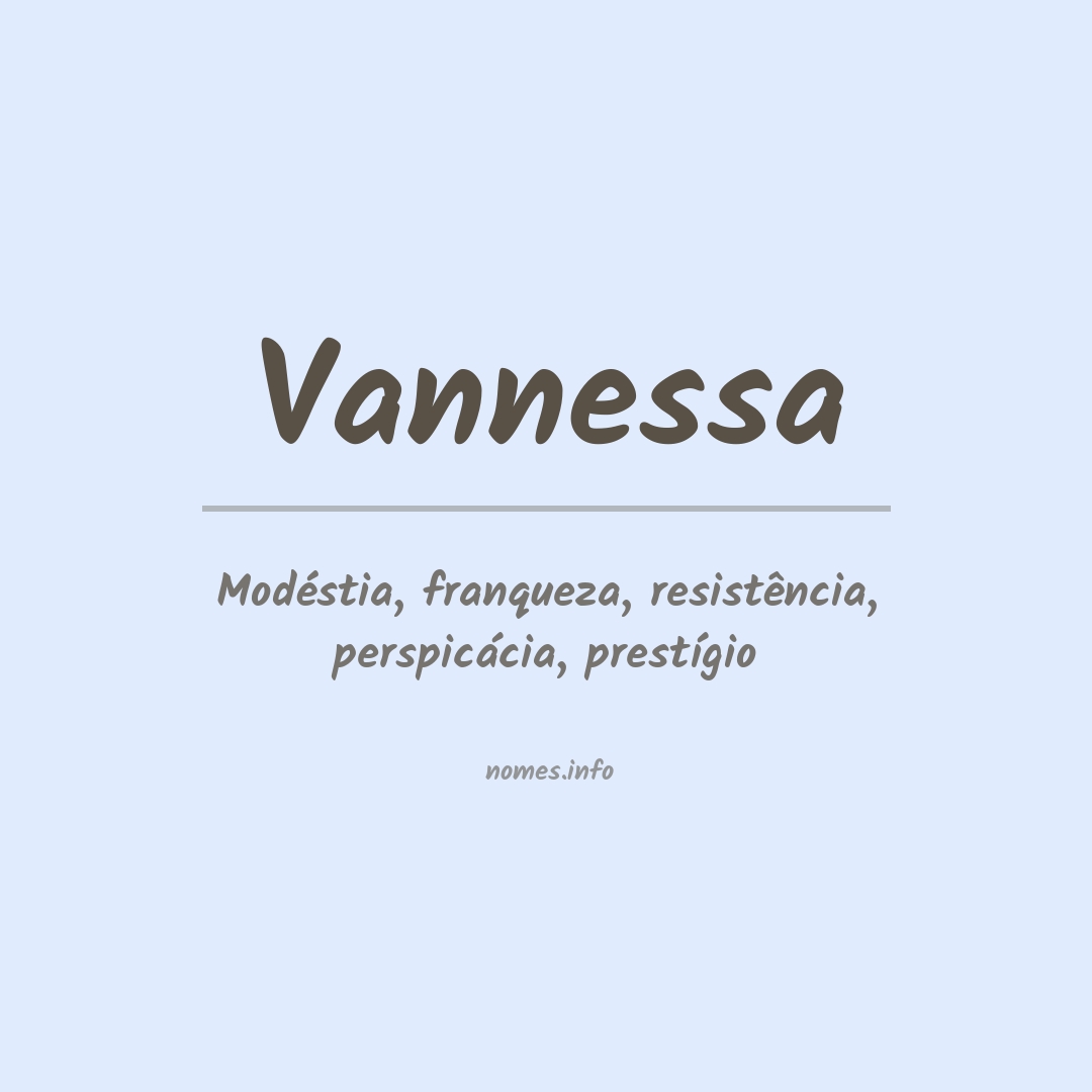 Significado do nome Vannessa