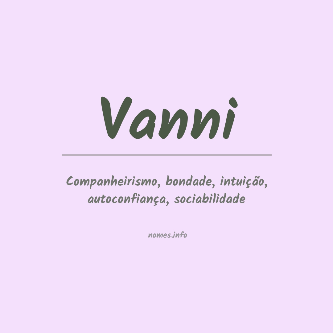 Significado do nome Vanni