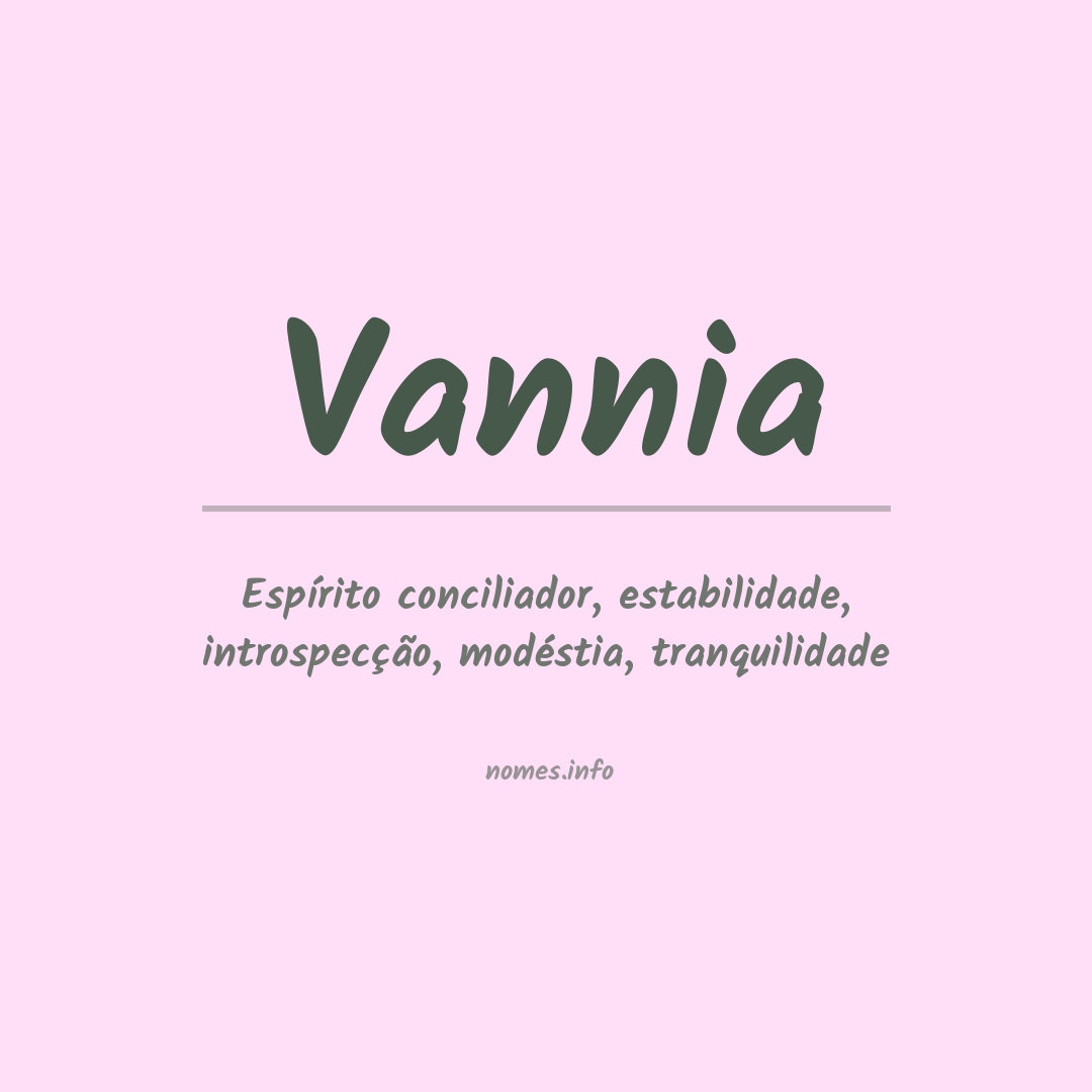 Significado do nome Vannia