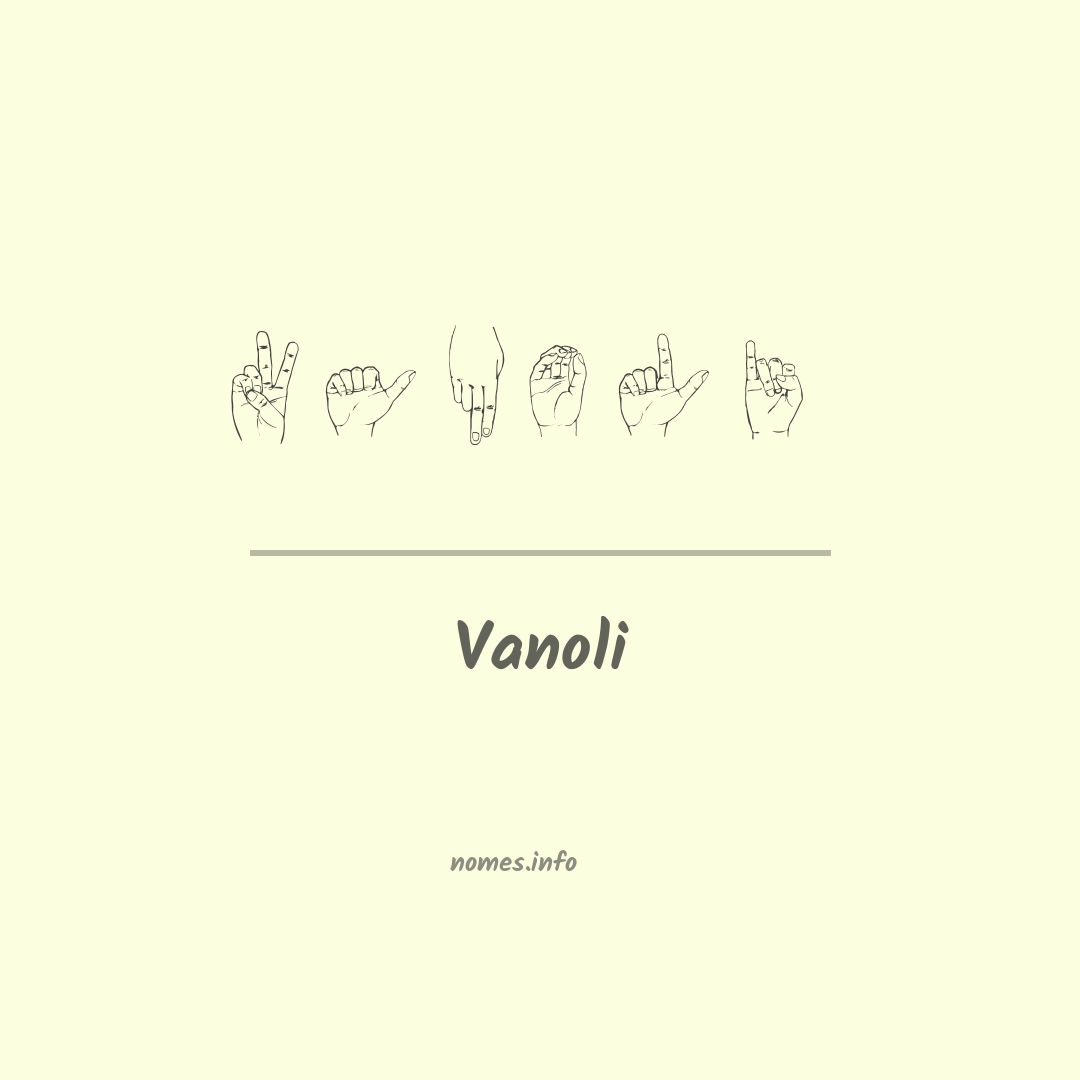 Vanoli em Libras