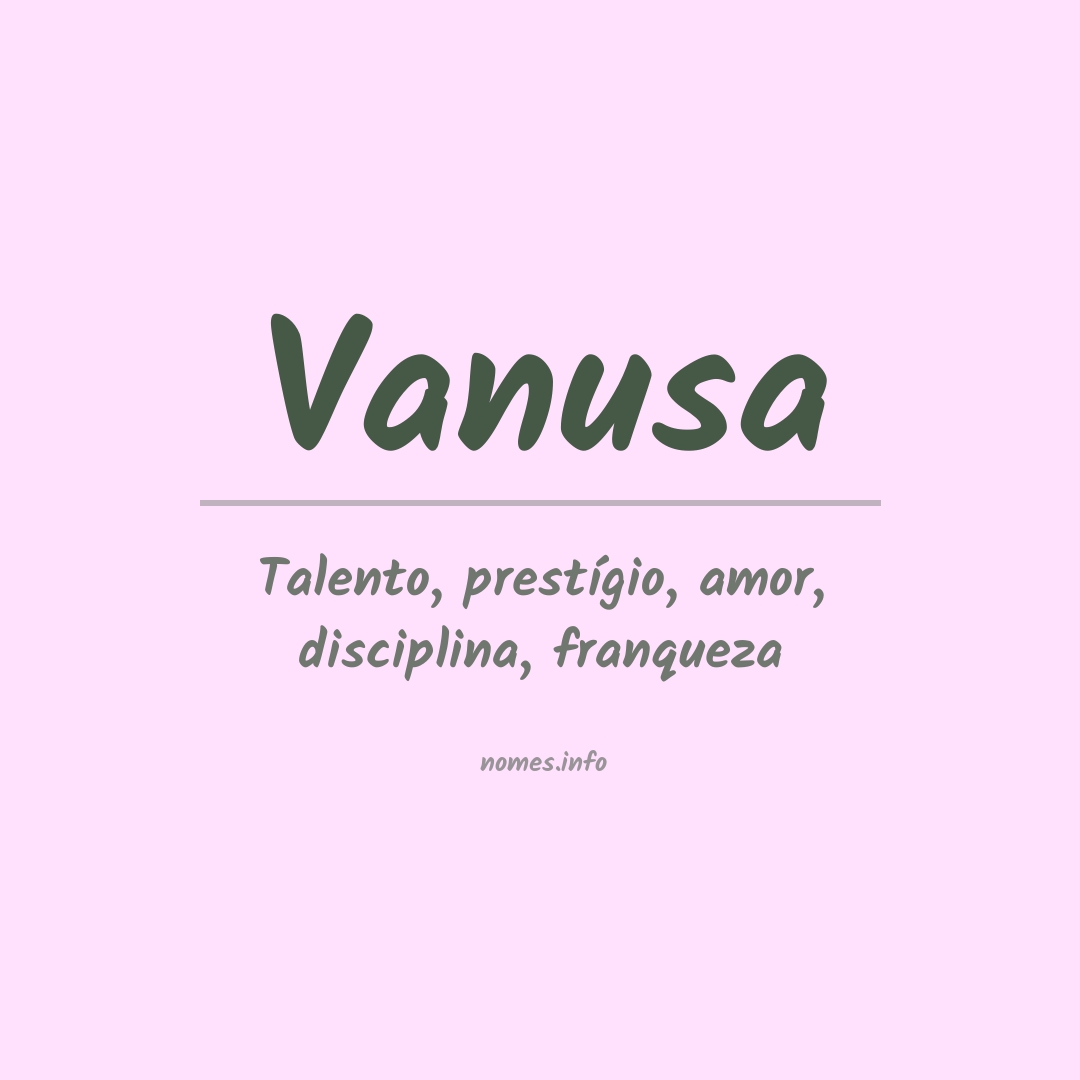 Significado do nome Vanusa
