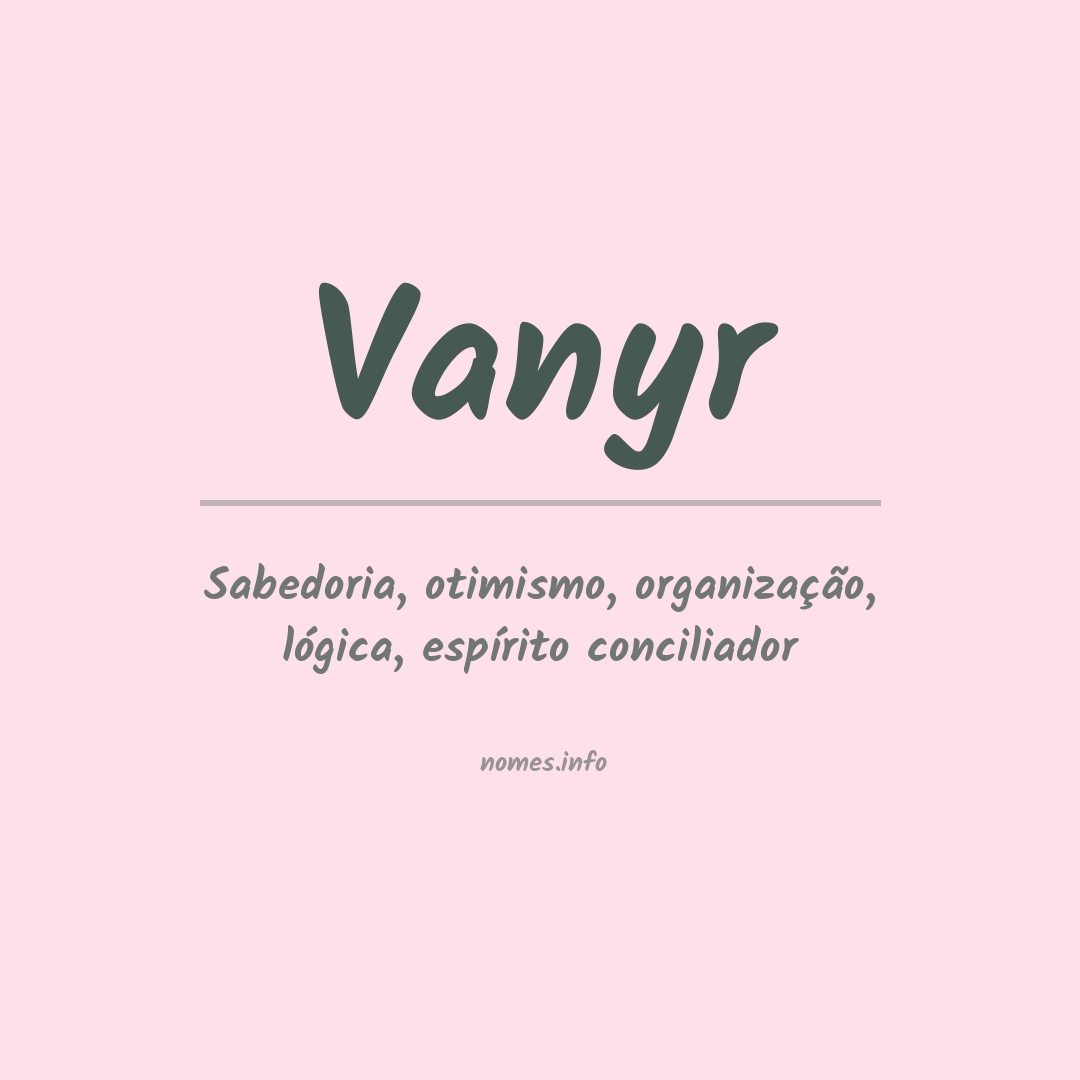 Significado do nome Vanyr