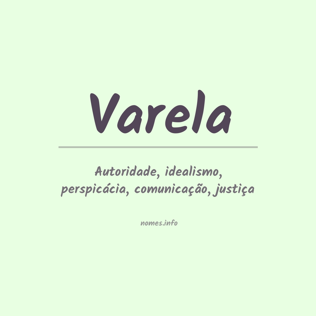 Significado do nome Varela