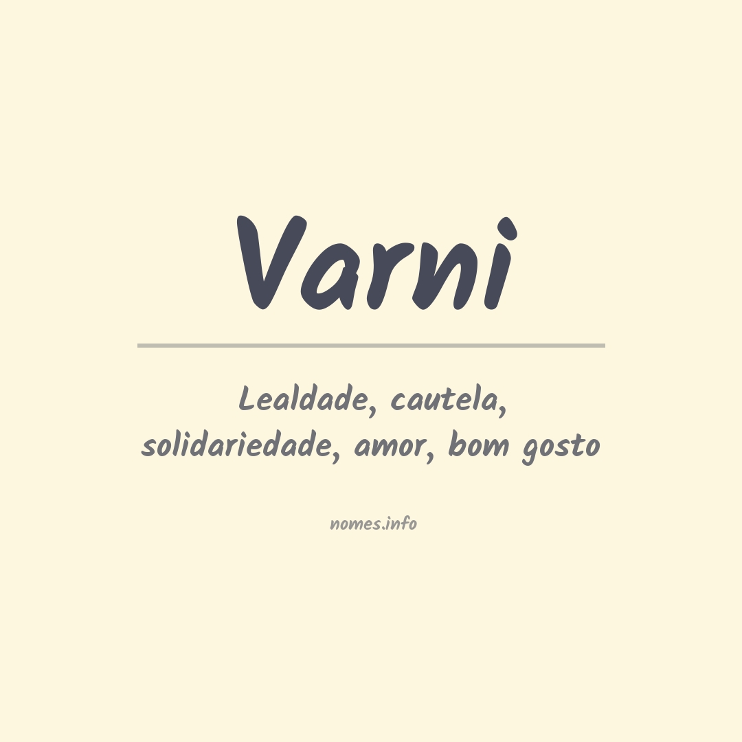 Significado do nome Varni