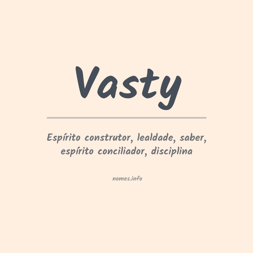 Significado do nome Vasty