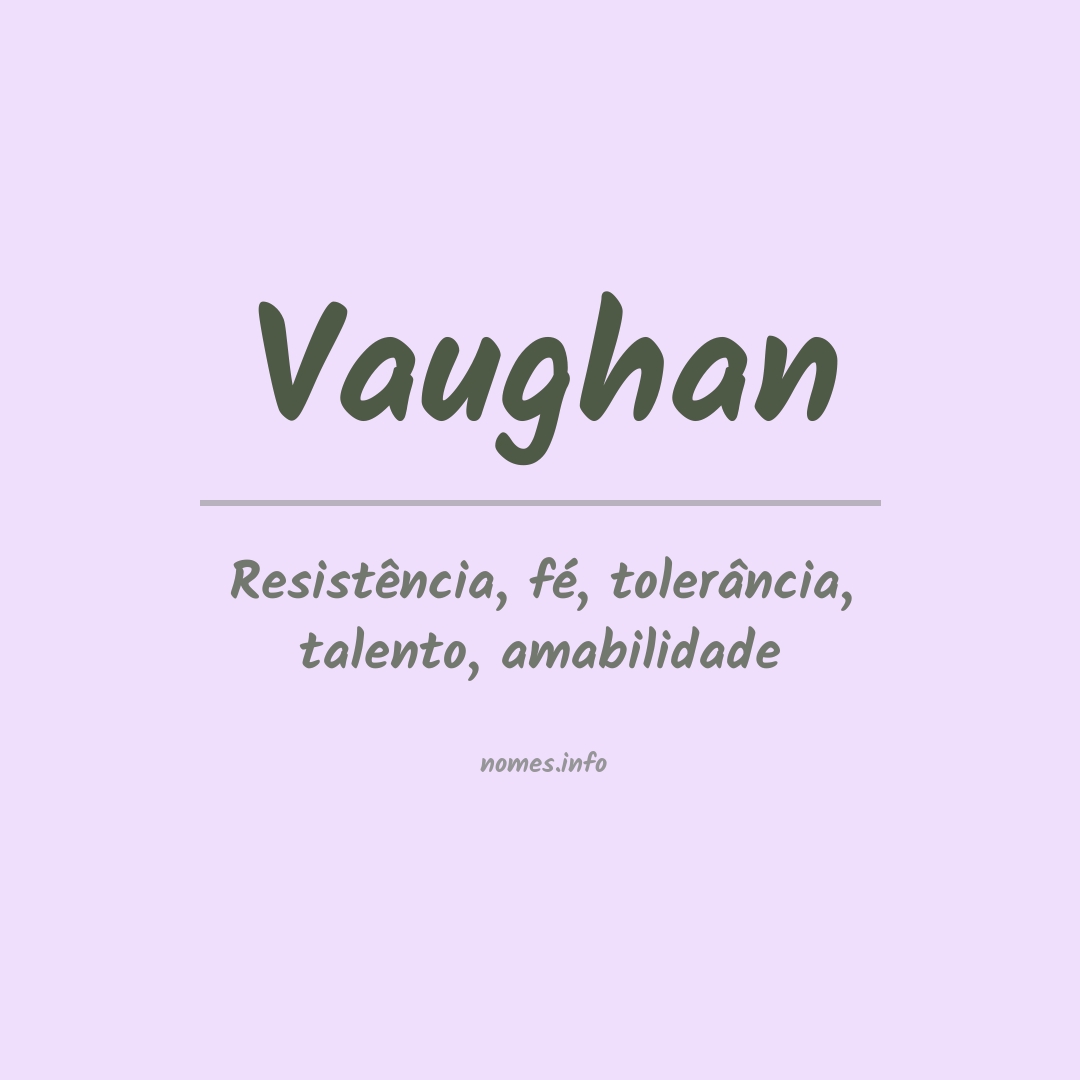 Significado do nome Vaughan