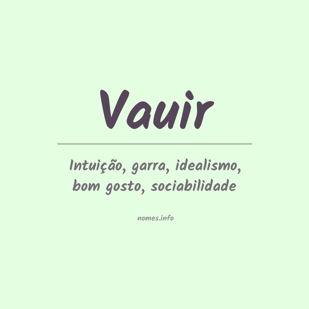 Significado do nome Vauir