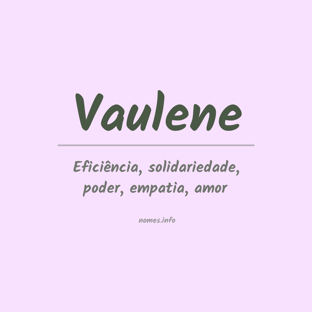 Significado do nome Vaulene