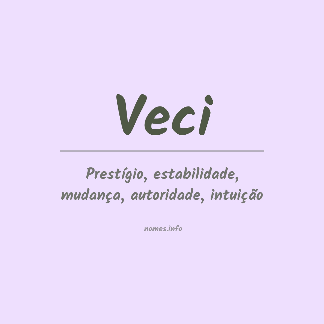 Significado do nome Veci