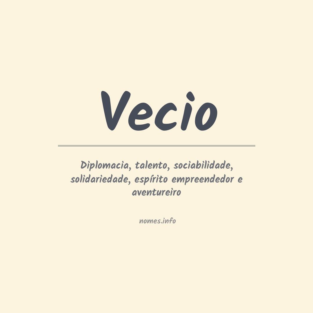 Significado do nome Vecio
