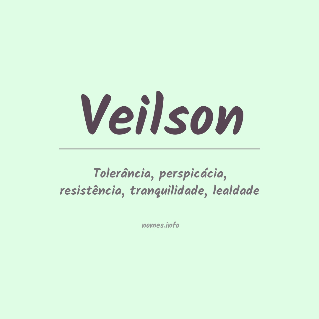 Significado do nome Veilson