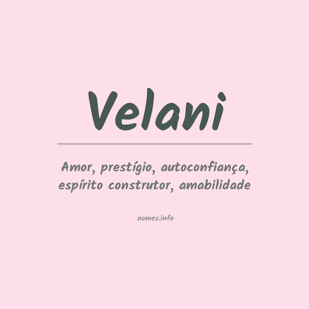 Significado do nome Velani
