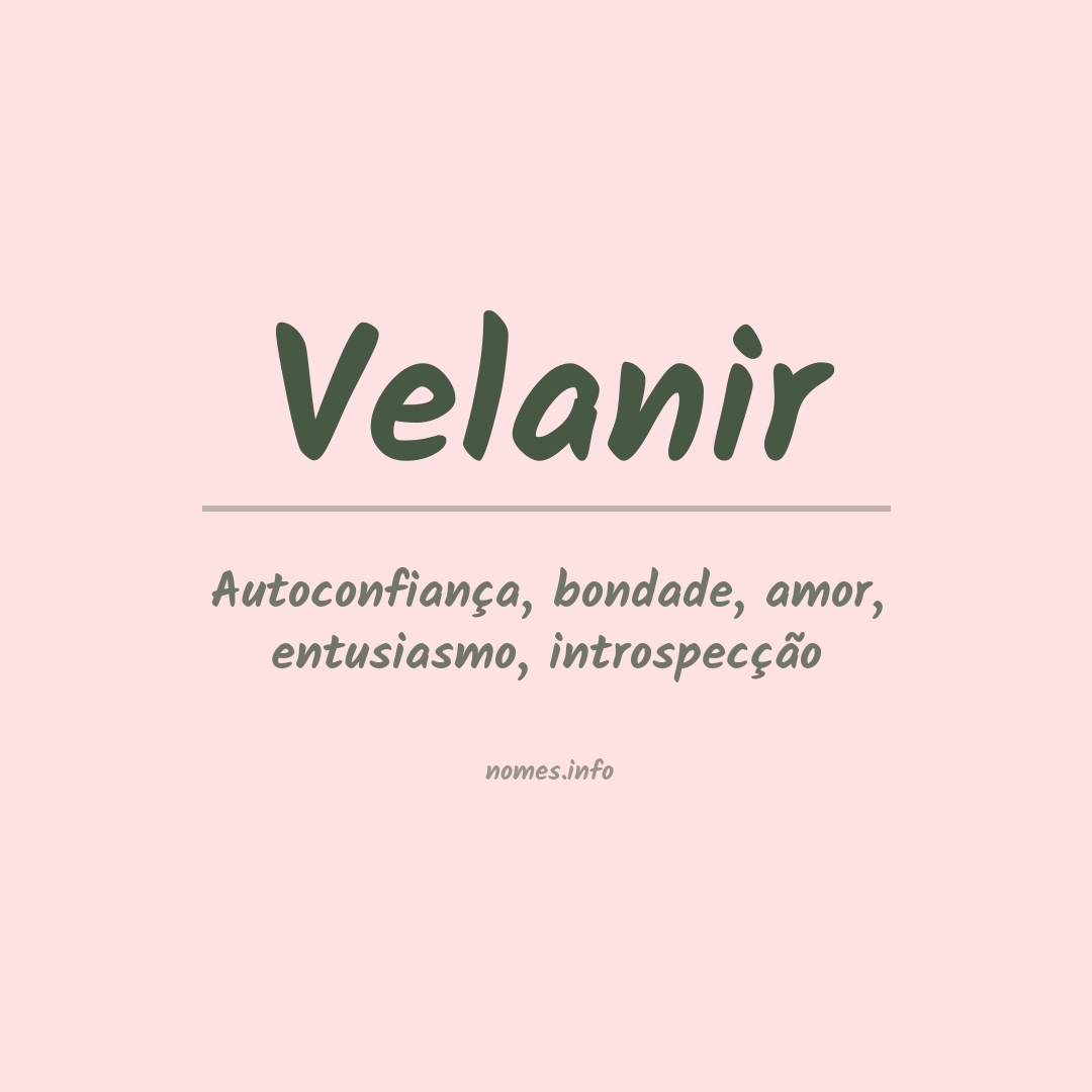 Significado do nome Velanir