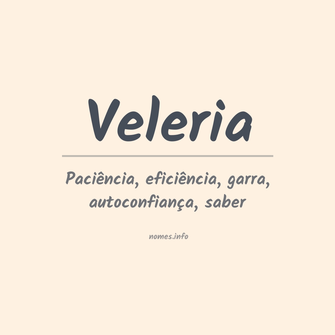 Significado do nome Veleria
