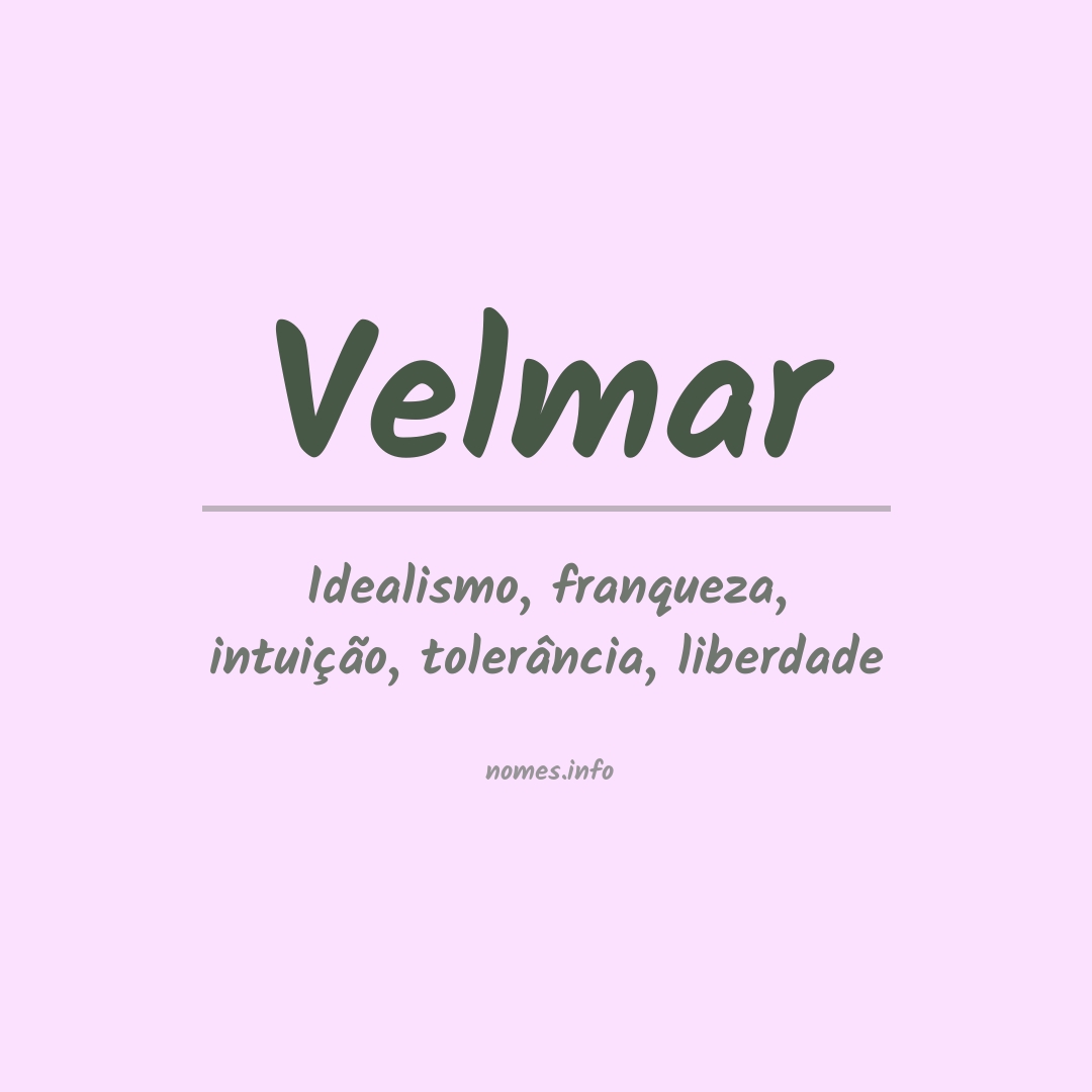 Significado do nome Velmar