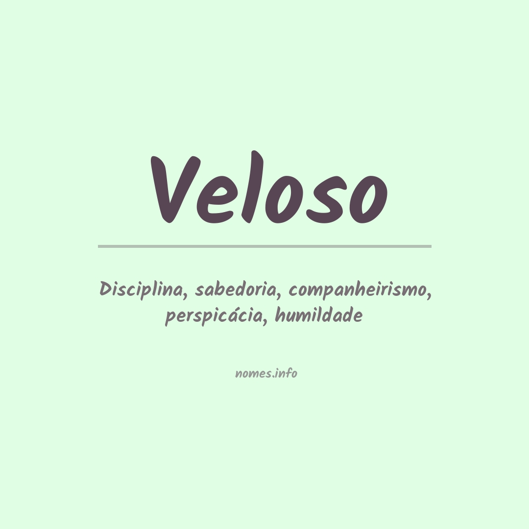 Significado do nome Veloso