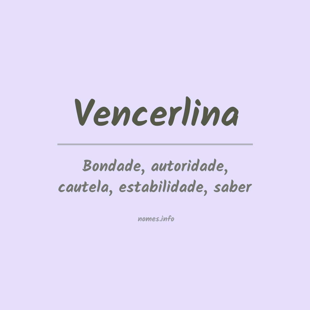 Significado do nome Vencerlina
