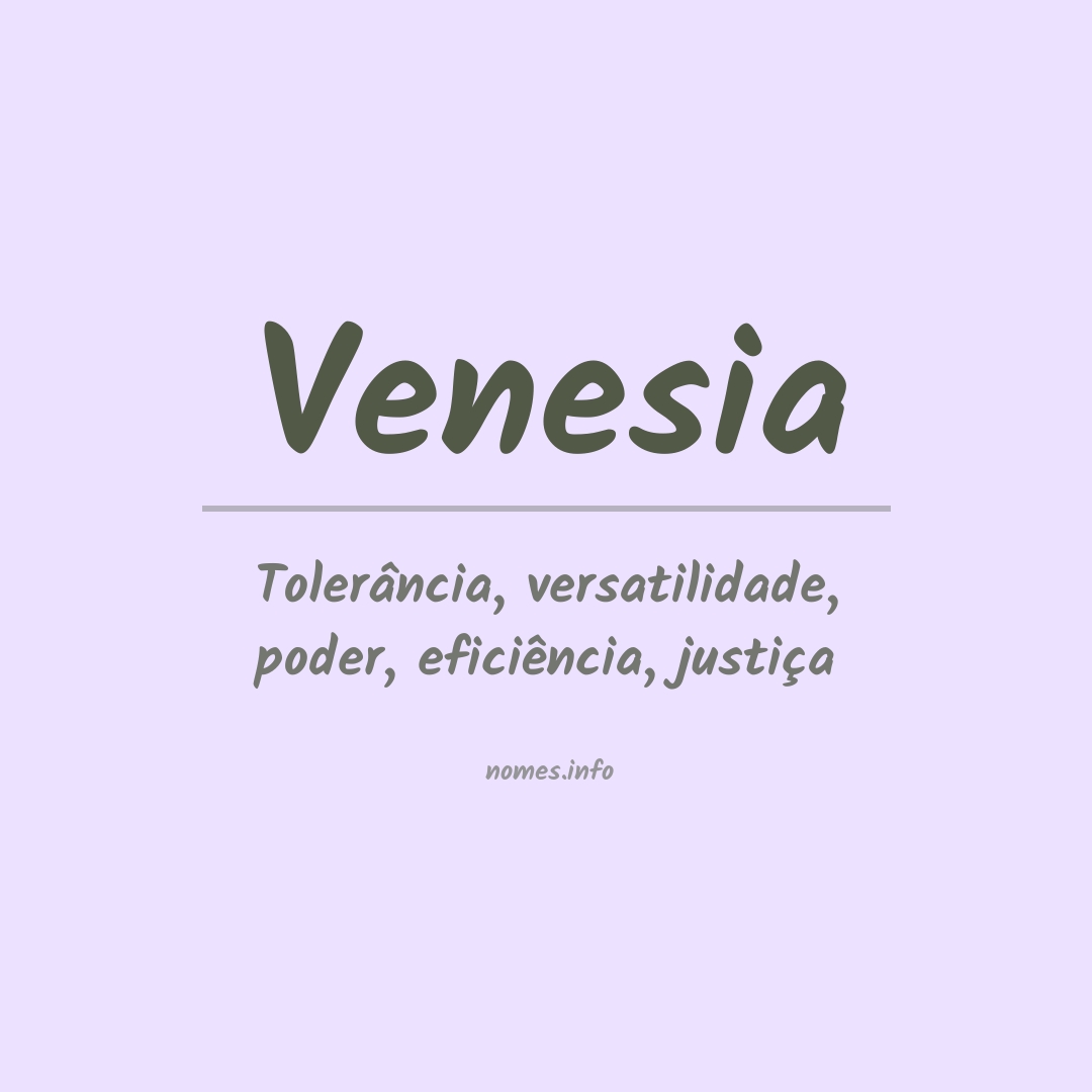 Significado do nome Venesia