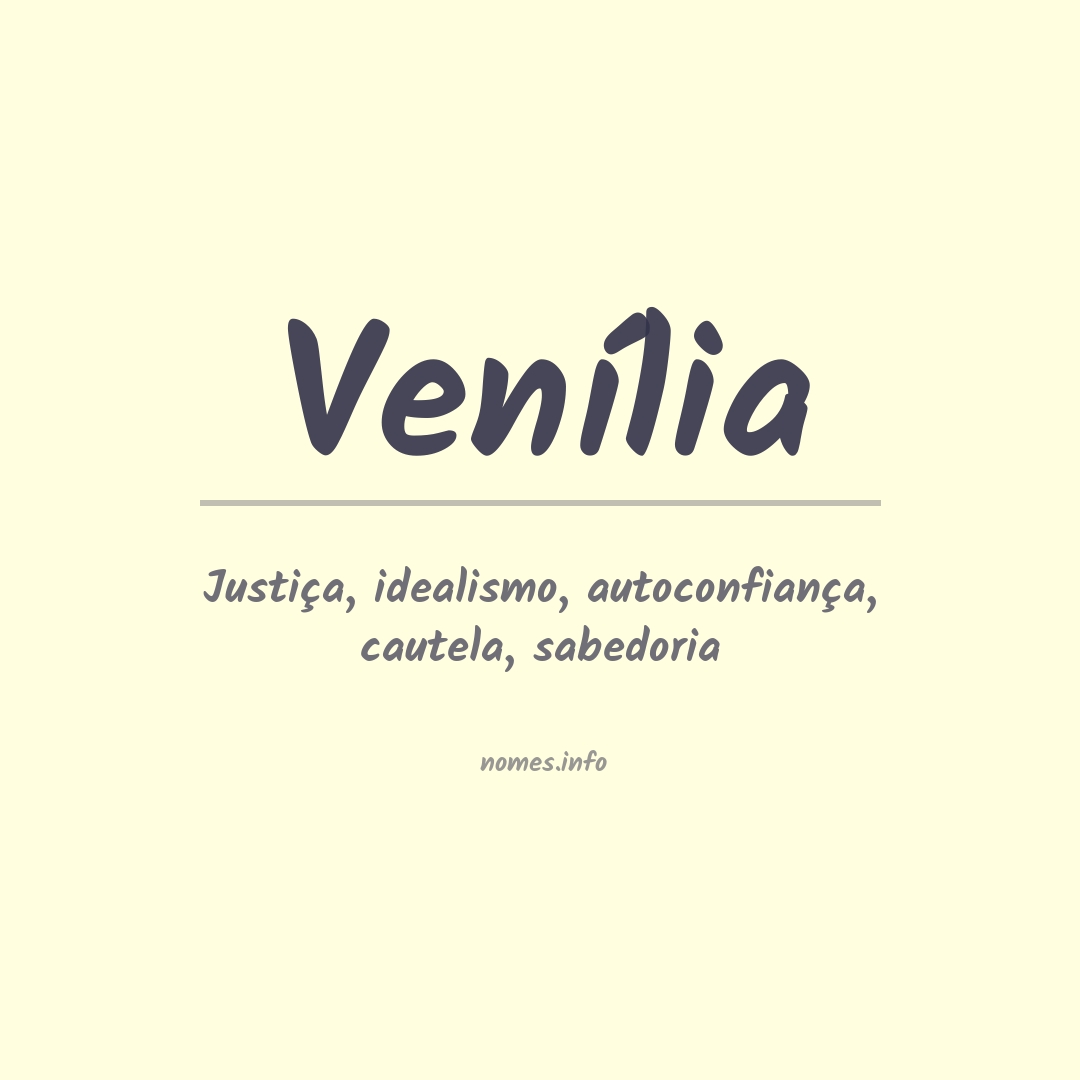 Significado do nome Venília