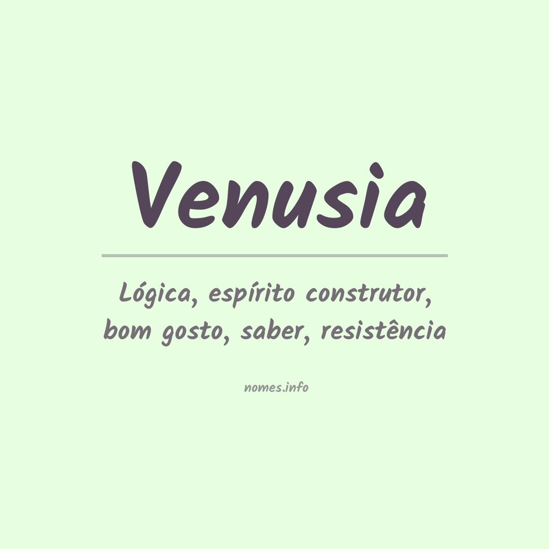 Significado do nome Venusia