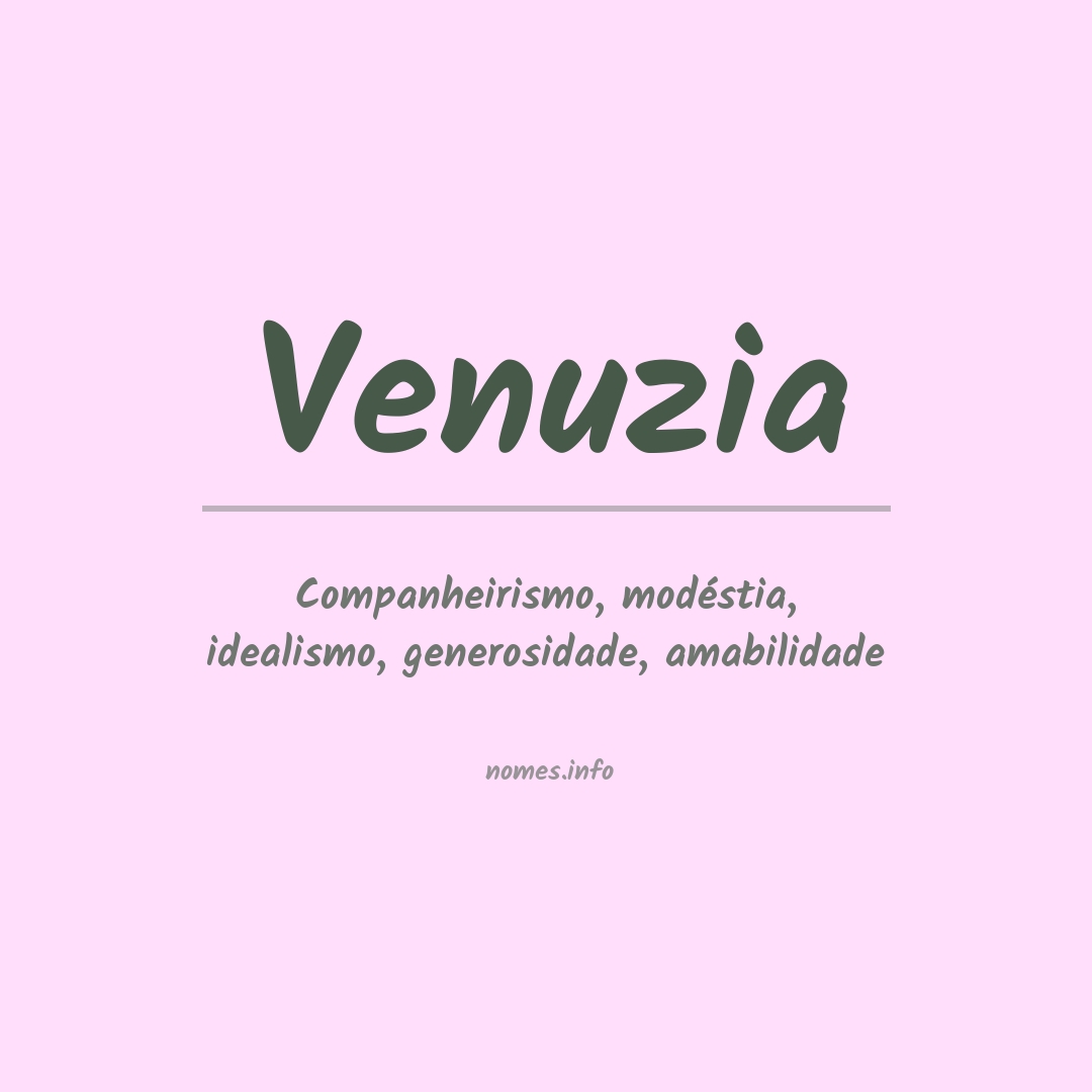 Significado do nome Venuzia