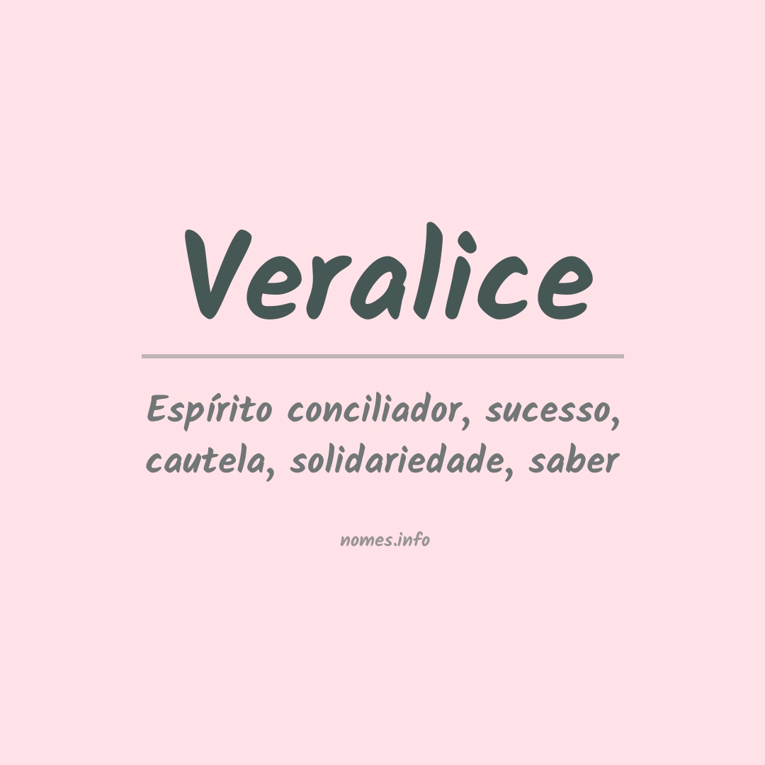 Significado do nome Veralice