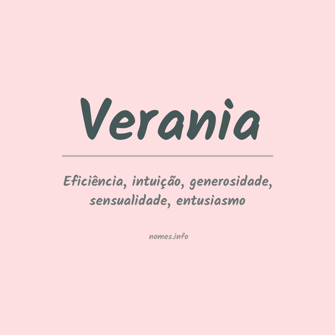 Significado do nome Verania