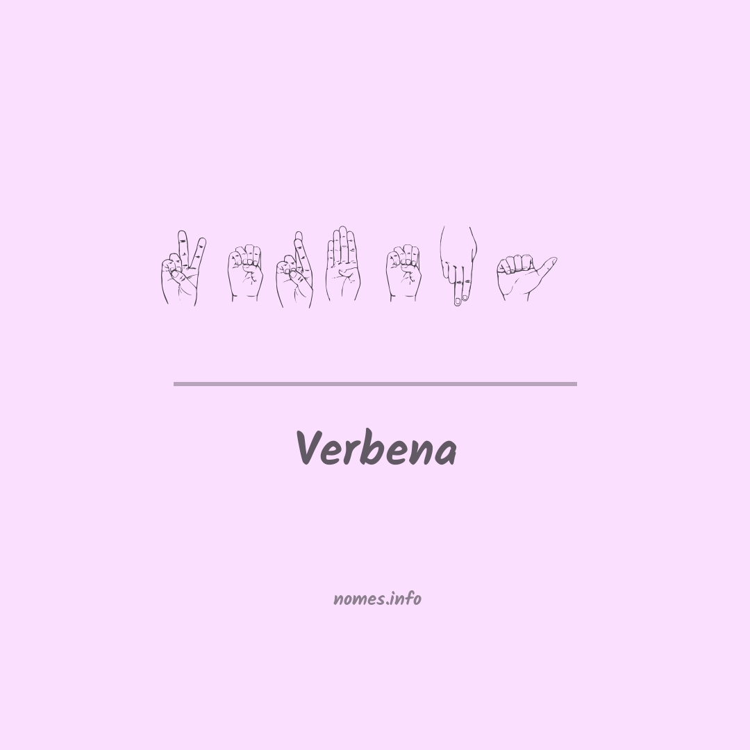 Verbena em Libras