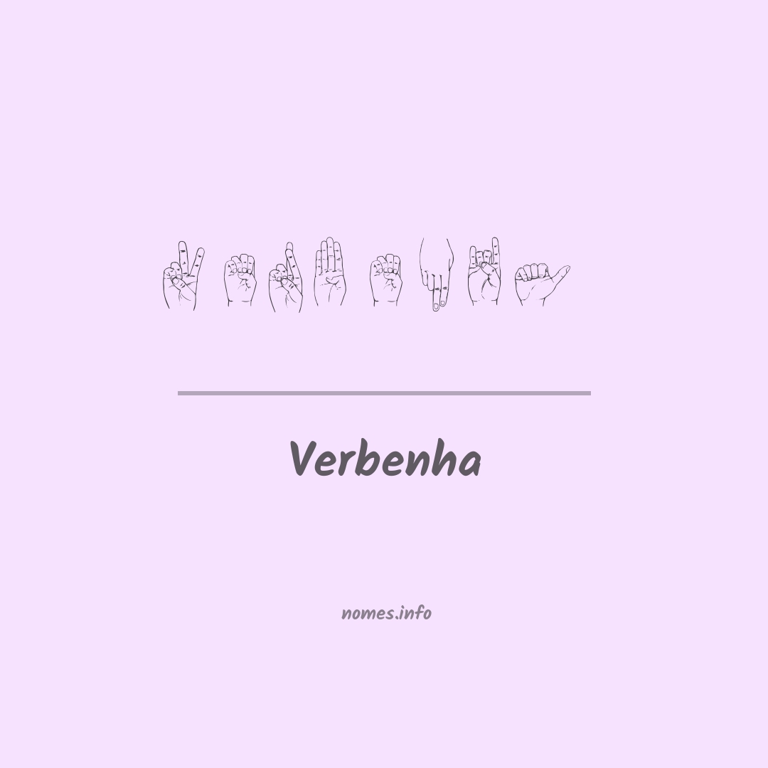 Verbenha em Libras