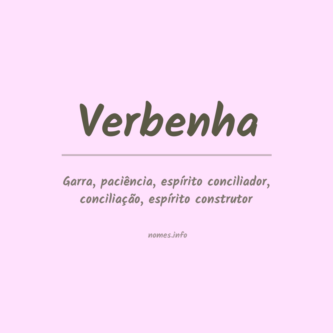 Significado do nome Verbenha