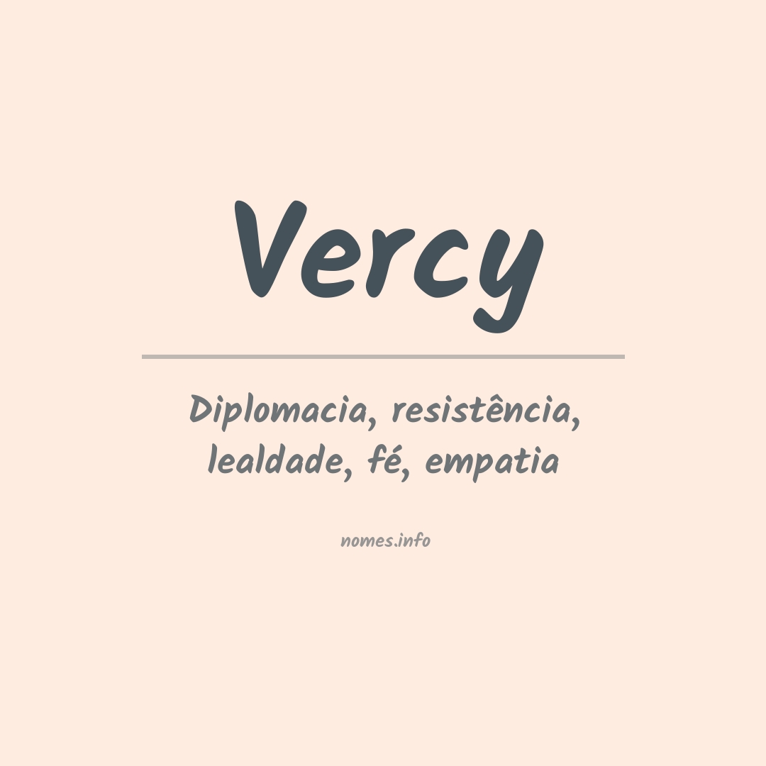 Significado do nome Vercy