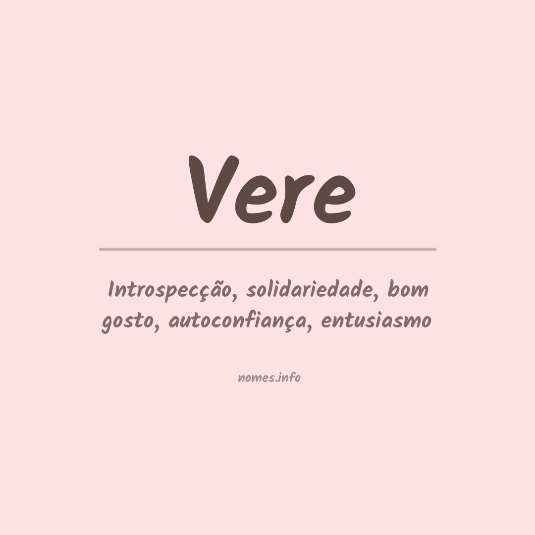 Significado do nome Vere