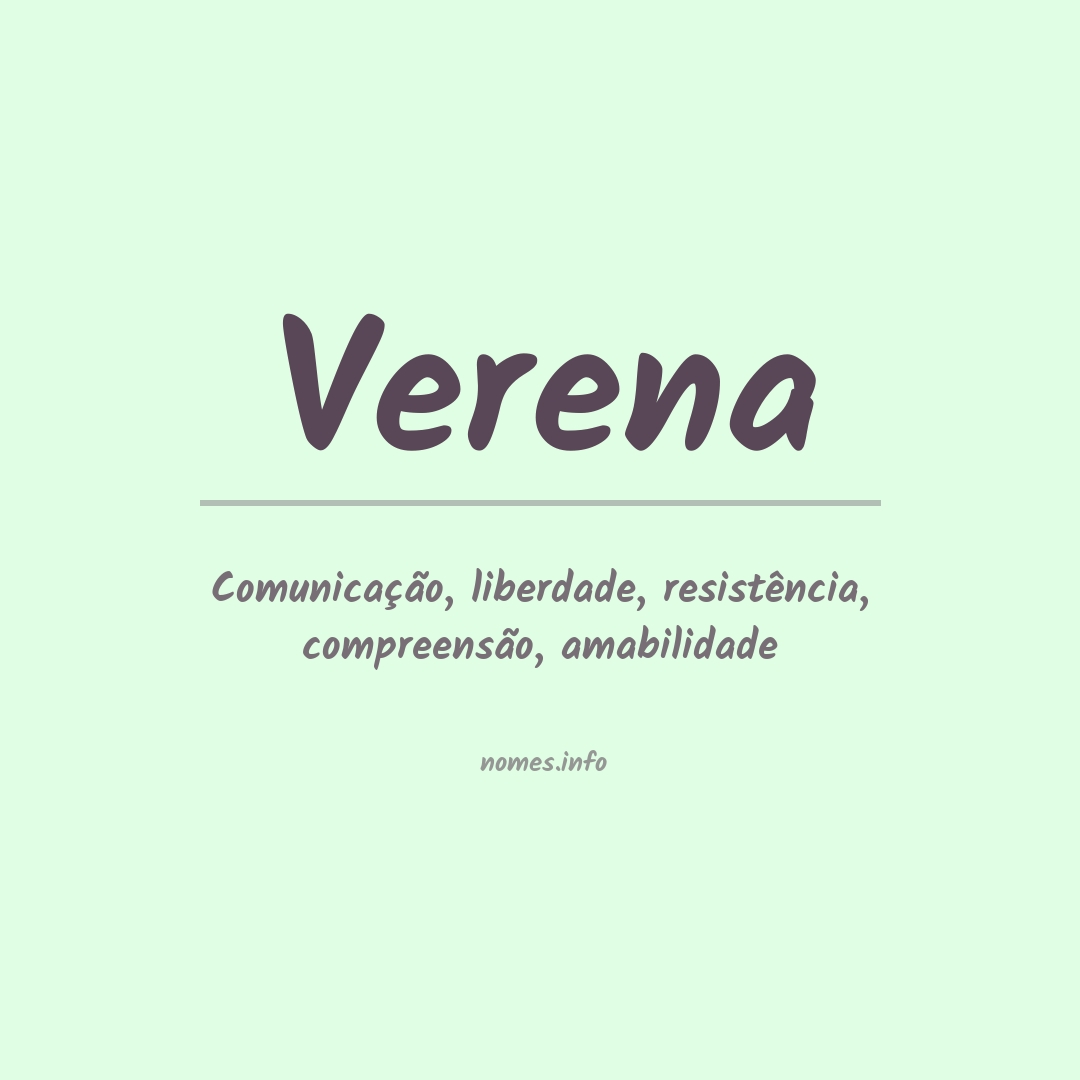 Significado do nome Verena