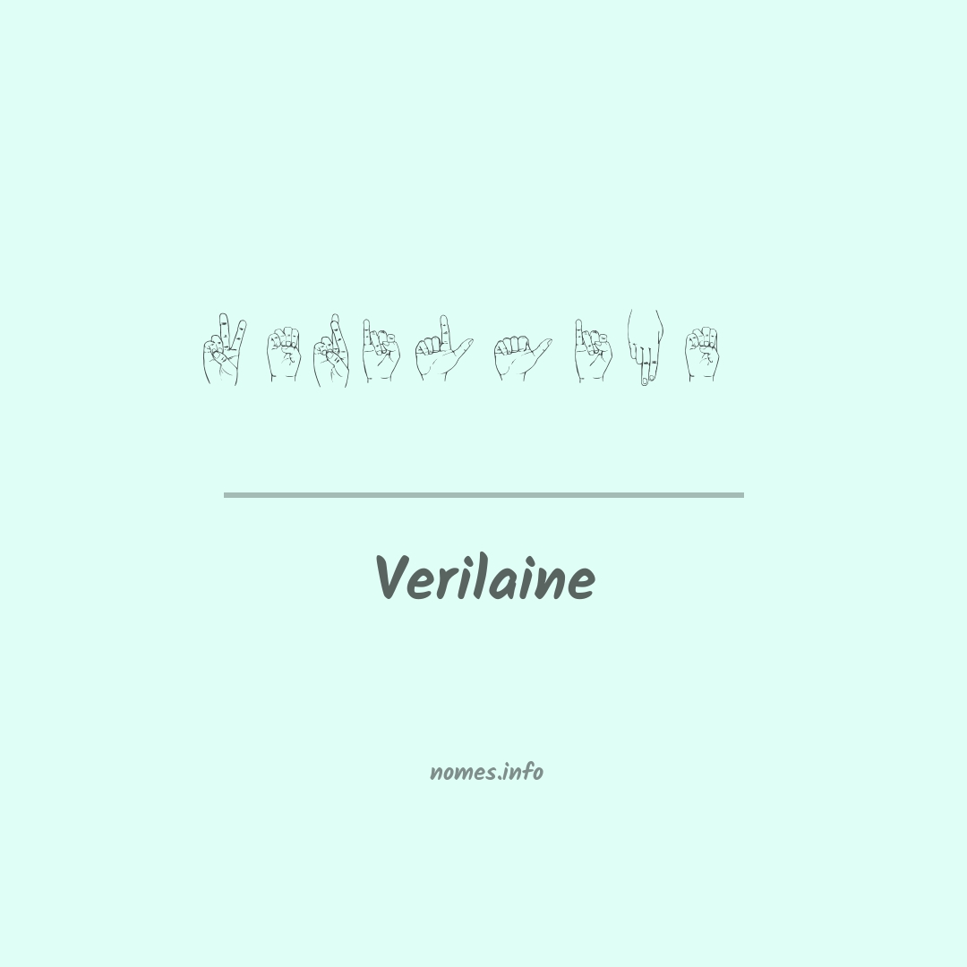Verilaine em Libras
