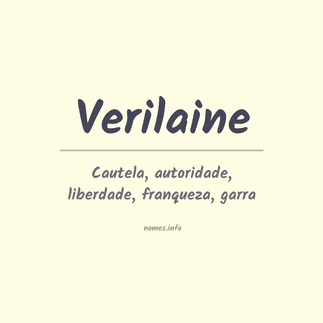 Significado do nome Verilaine