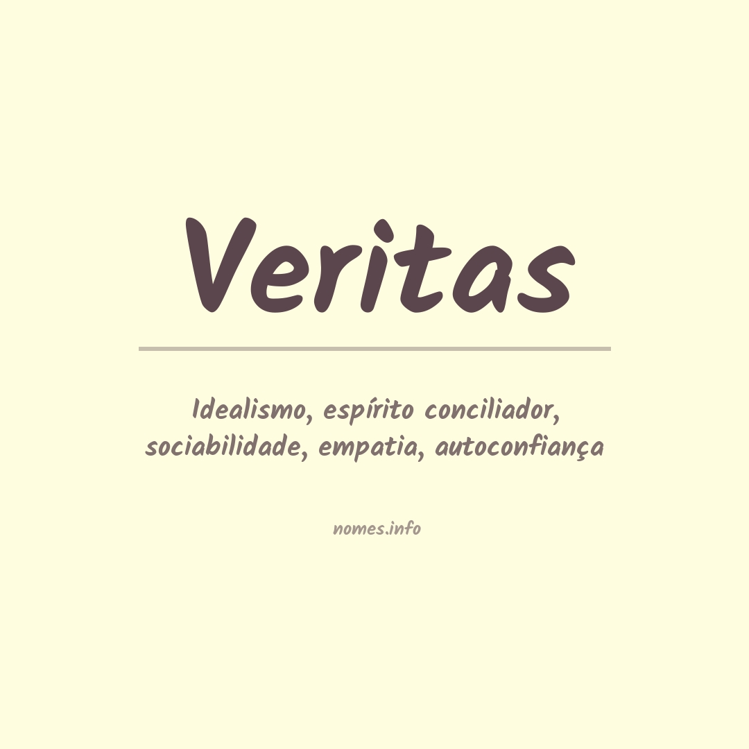 Significado do nome Veritas