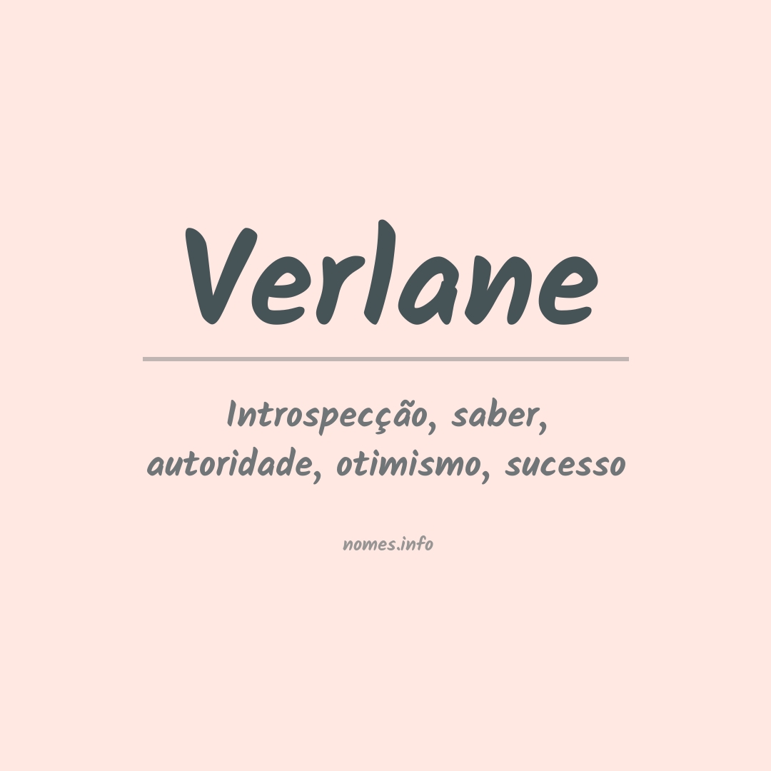 Significado do nome Verlane