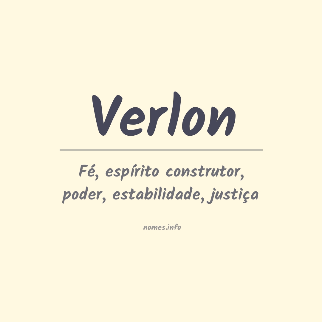 Significado do nome Verlon