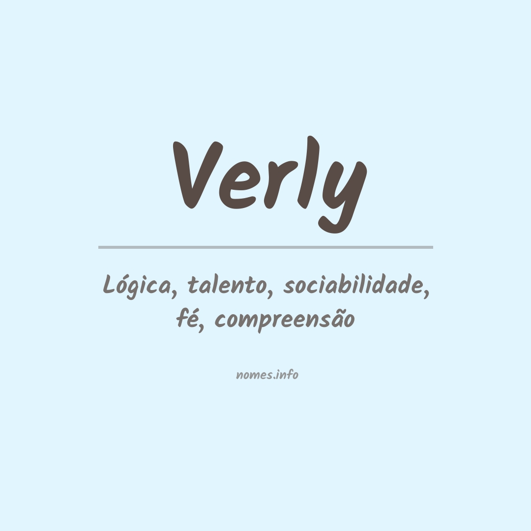 Significado do nome Verly