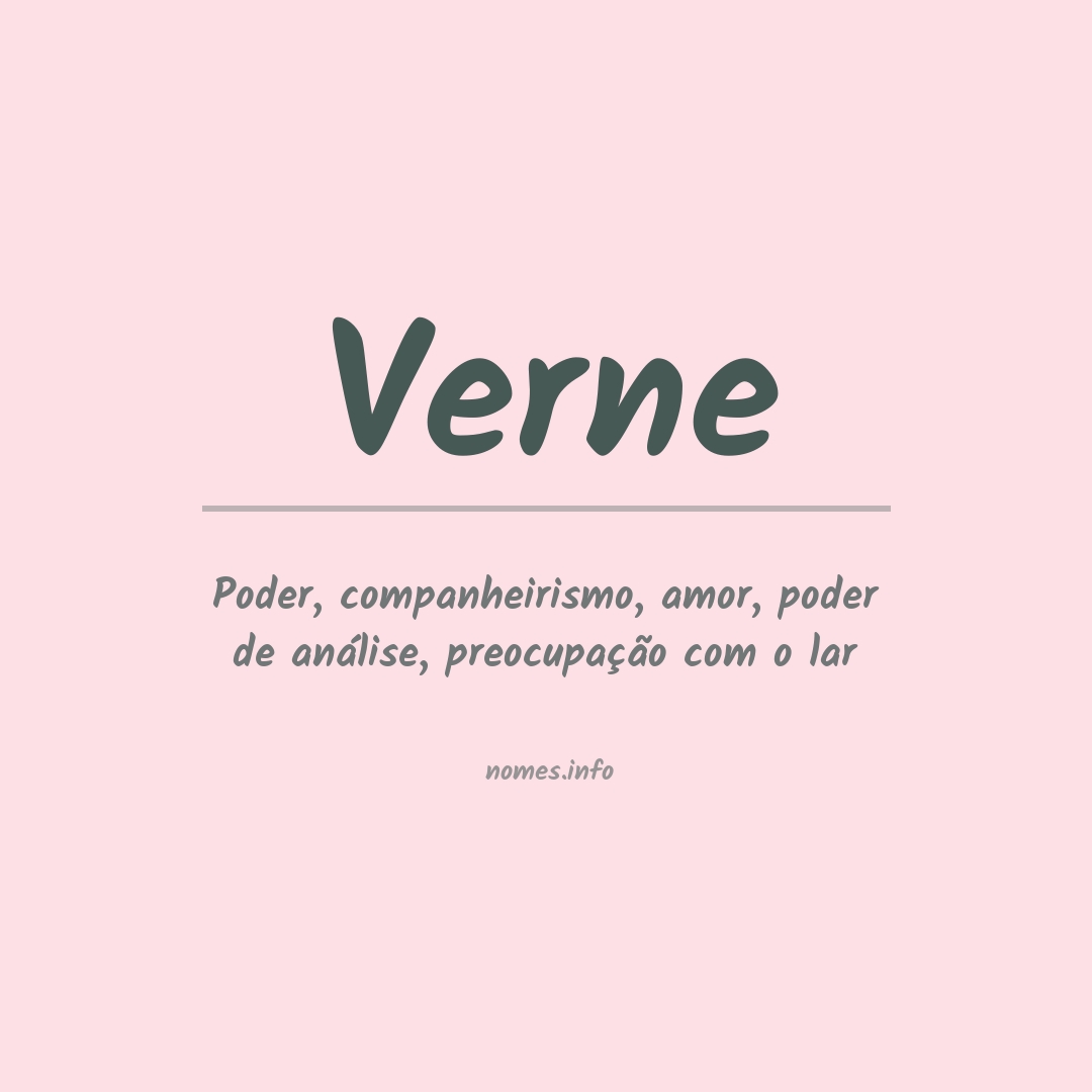 Significado do nome Verne