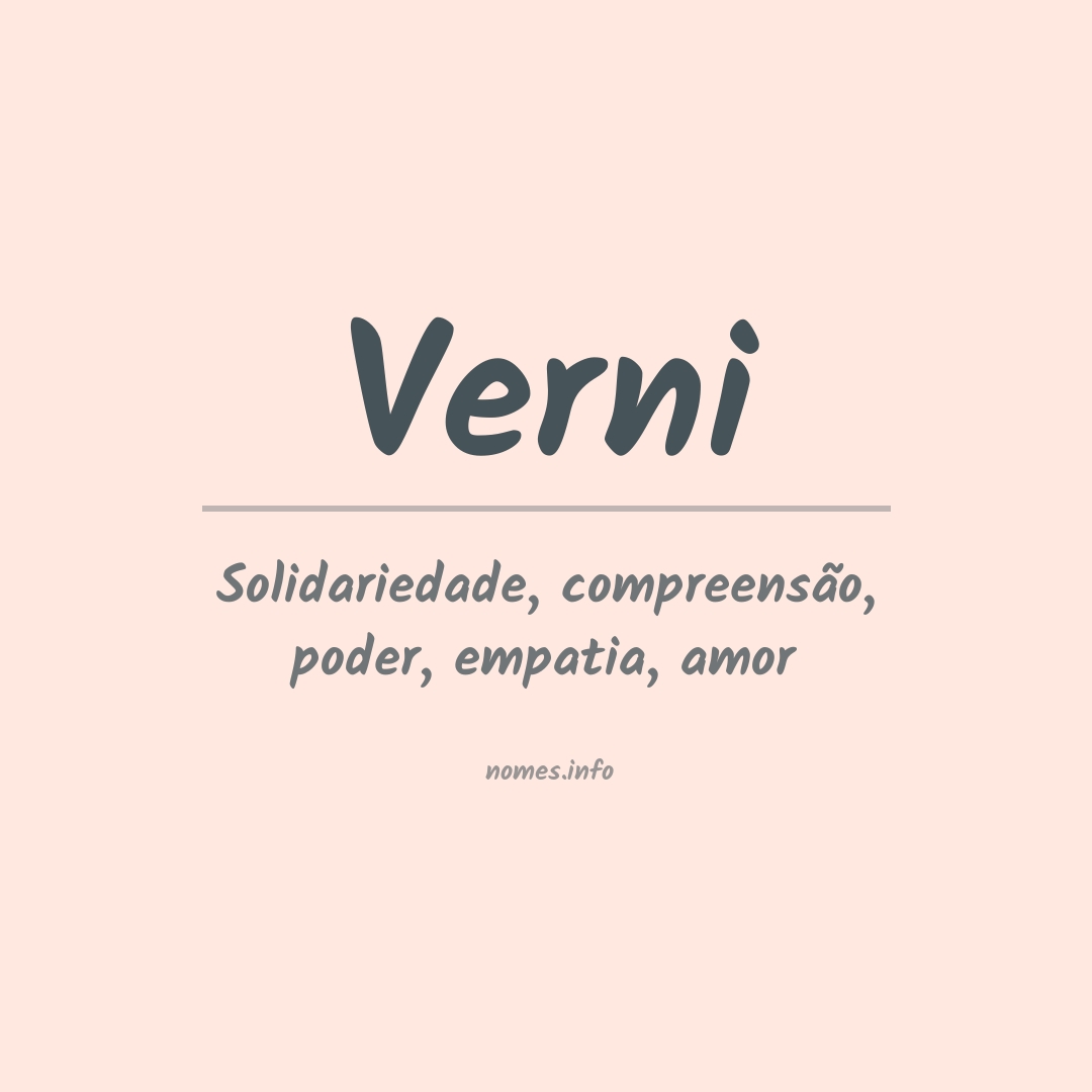 Significado do nome Verni