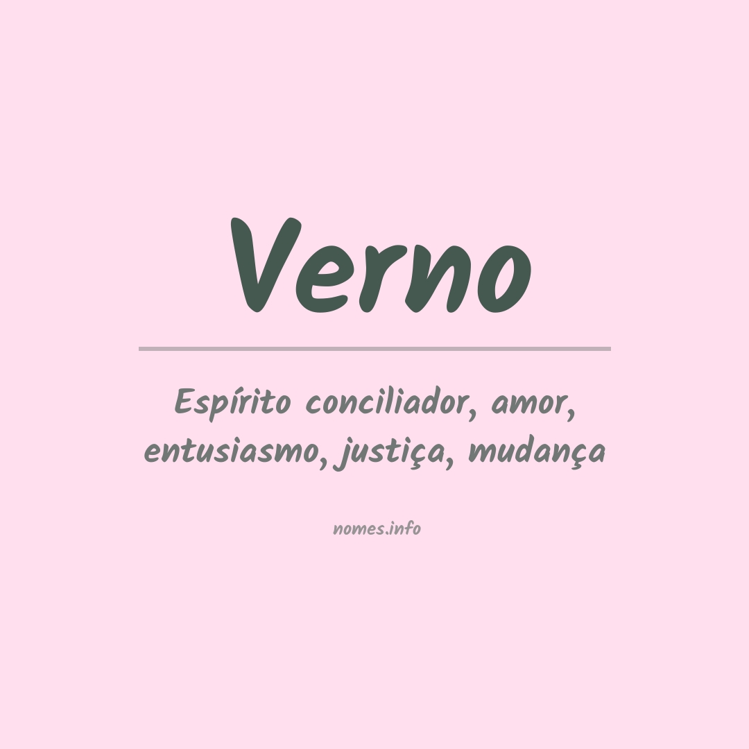 Significado do nome Verno