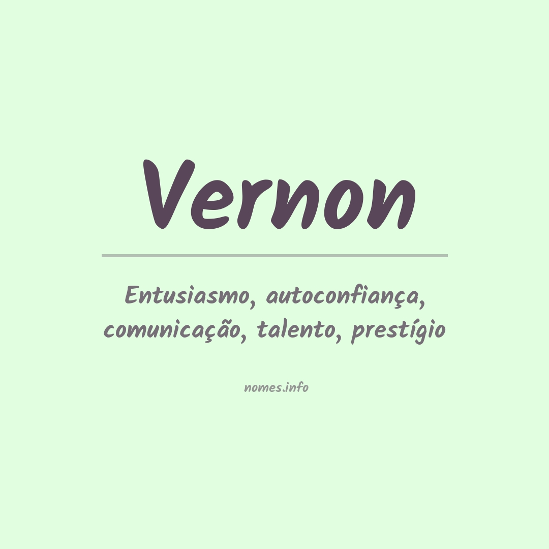 Significado do nome Vernon