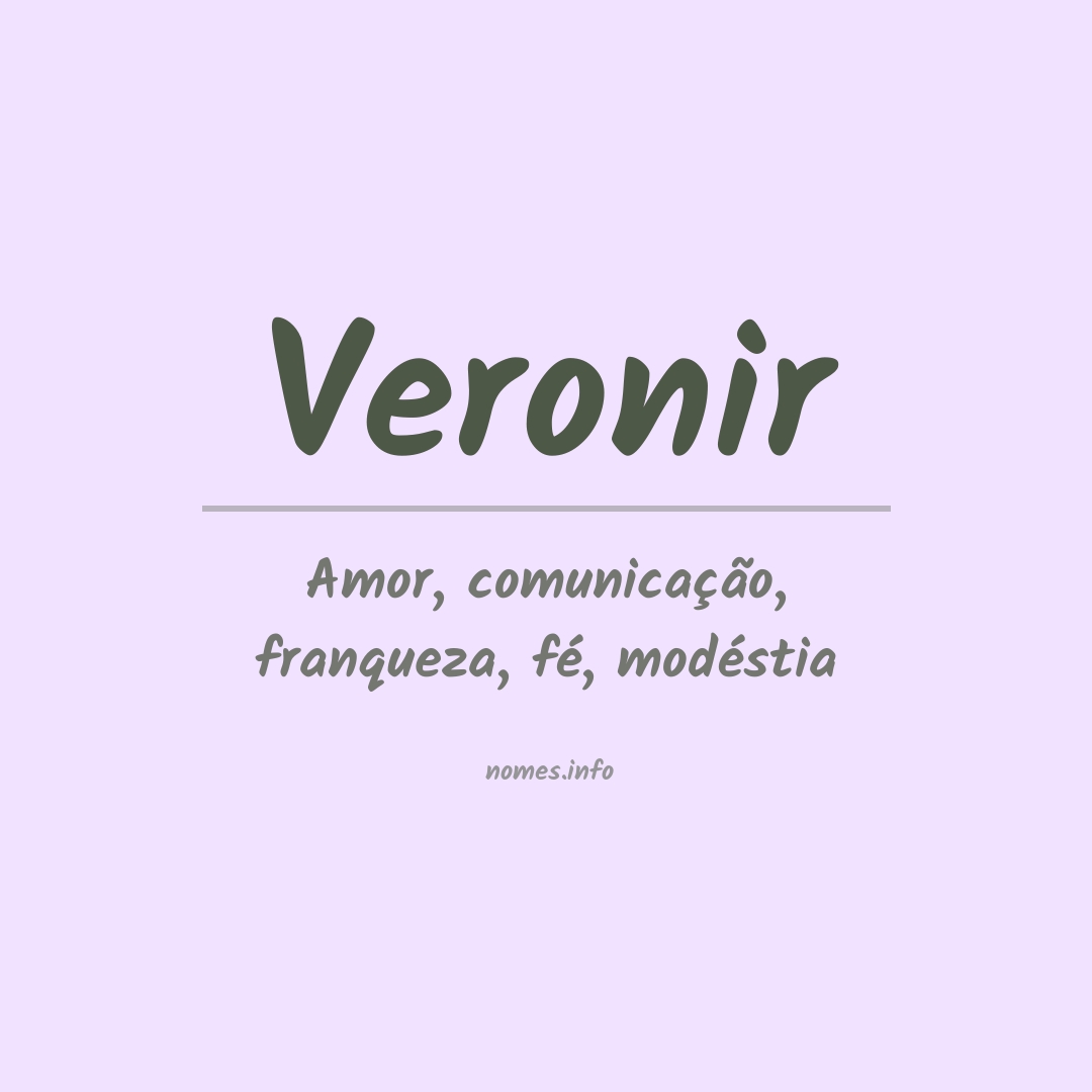 Significado do nome Veronir