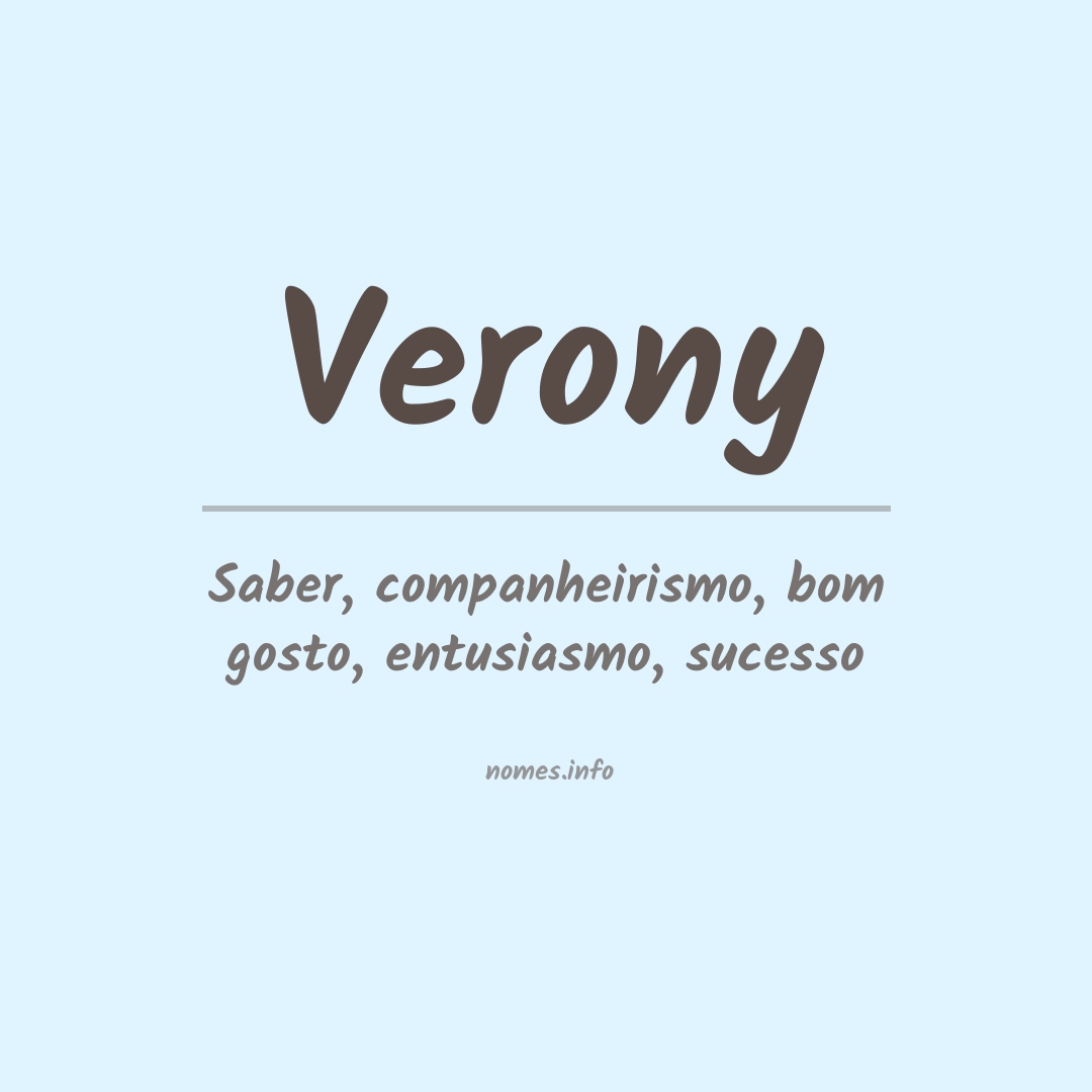 Significado do nome Verony