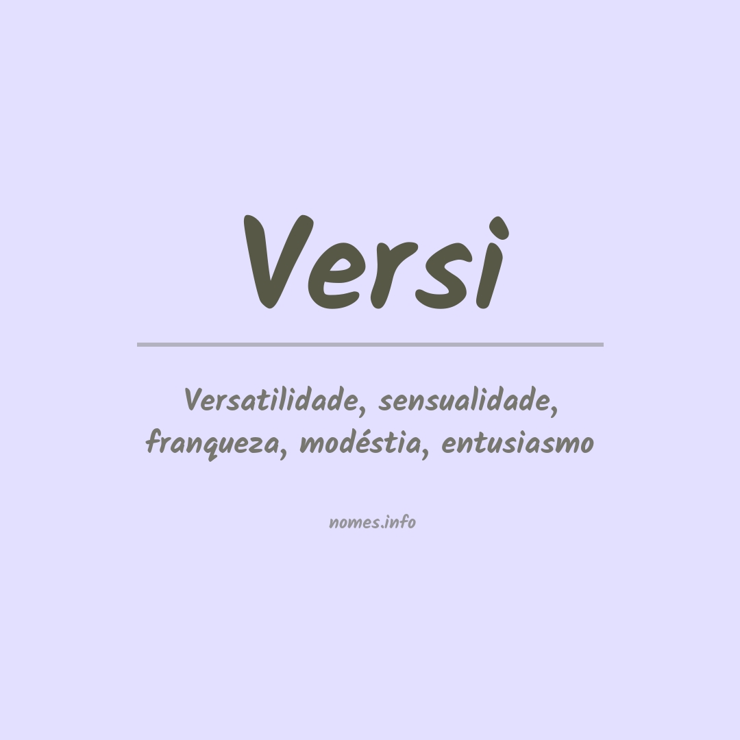 Significado do nome Versi